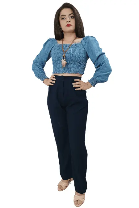 Blusa Despojada Jeans