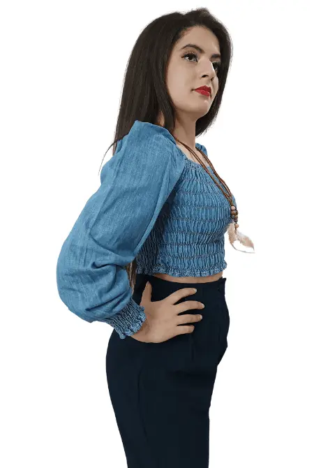 Blusa Despojada Jeans