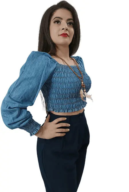 Blusa Despojada Jeans